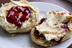 british scone jam and cream